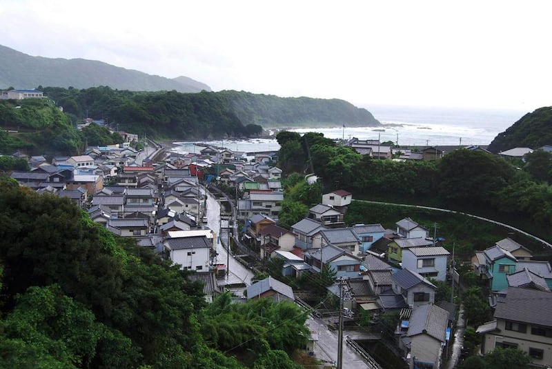 A landscape photo of Tosashimizu city in Kochi Prefecture in Japan’s southern island of Shikoku. Jiji Press / AFP