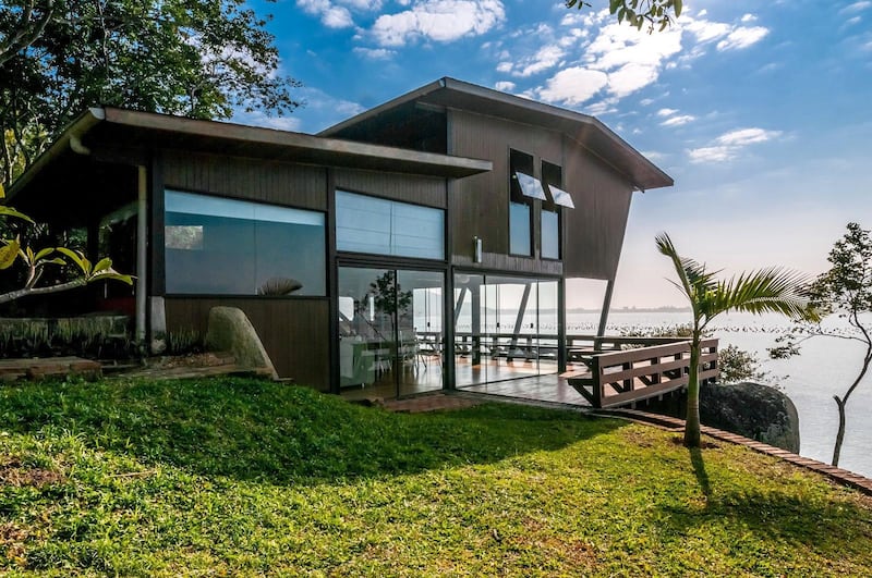 2. This boulder strewn stilted beach house in Brazil is the second-most wishlisted home on Airbnb.