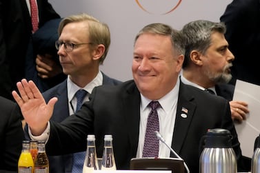 Mike Pompeo attends the summit in Warsaw, Poland. Sean Gallup / Getty Images