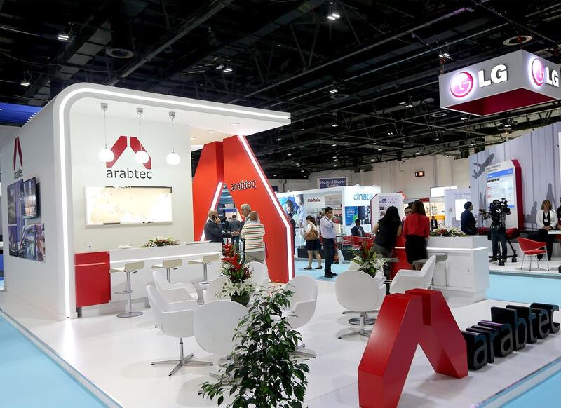 Property developer Arabtec also joined the airport show in Dubai. Satish Kumar / The National