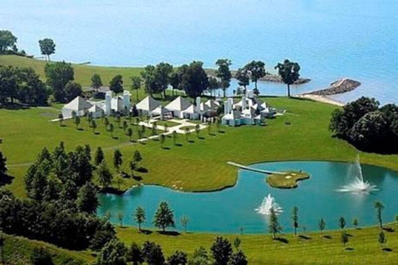 Inventor Don Brown who lived in this $19.5 million home on the shores of Lake Erie, liked to helicopter out for dinner.

Courtesy Zillow