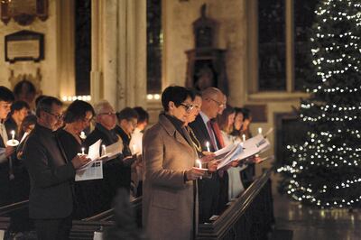 The annual Singing for Syrians Christmas concert held in St Margaret’s Church in the grounds of Westminster Abbey has been a successful fundraiser. Courtesy Hands Up Foundation