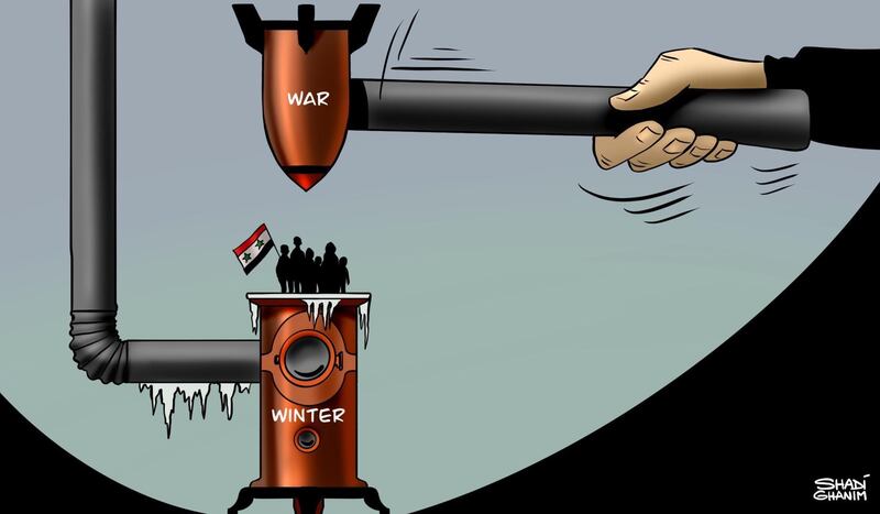 Our cartoonist Shadi Ghanim's take on the Syrian war as the dreaded winter sets in.