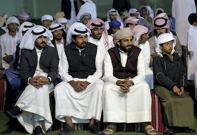 Al Dhafra, 17, Dec, 2017: Visitors listen to the poetry  at the  Al Dhafra Festival in UAE  . Satish Kumar for the National/ Story by Anna /For Shala Poetry Story