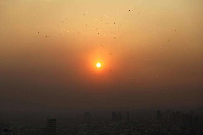 The sunset is seen during a poor air quality day in Bangkok, Thailand, on January 29, 2019. Reuters