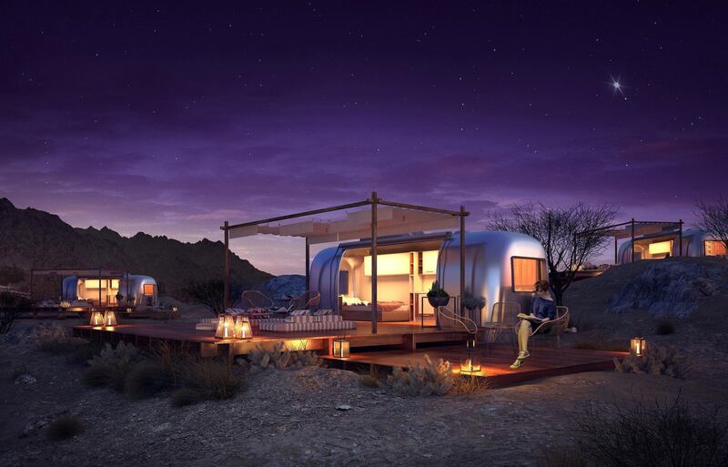 Proposed Airstream Camp in Hatta. Courtesy Meraas