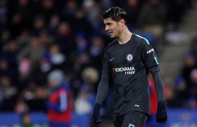 Soccer Football - FA Cup Quarter Final - Leicester City vs Chelsea - King Power Stadium, Leicester, Britain - March 18, 2018    Chelsea's Alvaro Morata         Action Images via Reuters/Andrew Couldridge