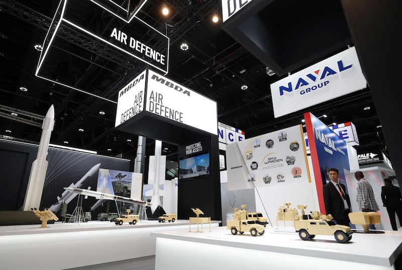 The MBDA air defence systems stand