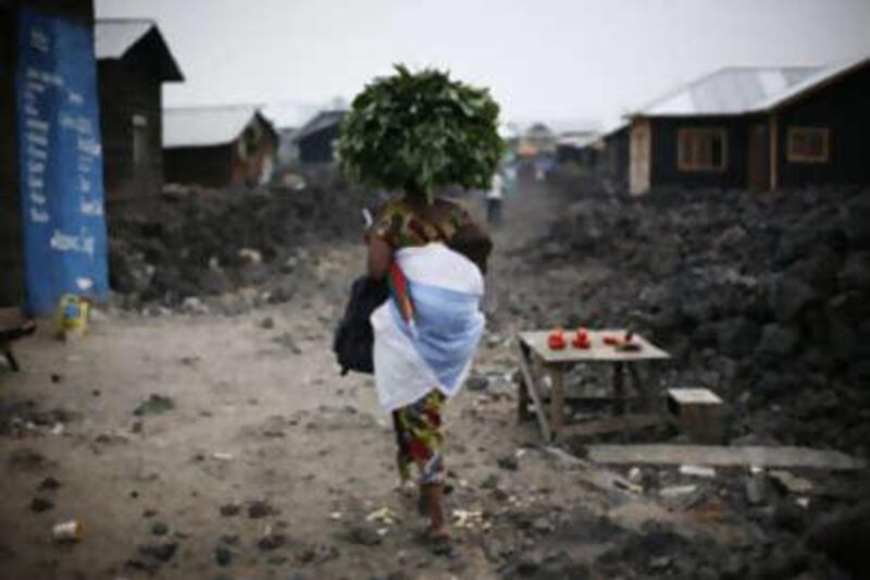 The resilient residents of Goma have used volcanic rocks to rebuild their town.