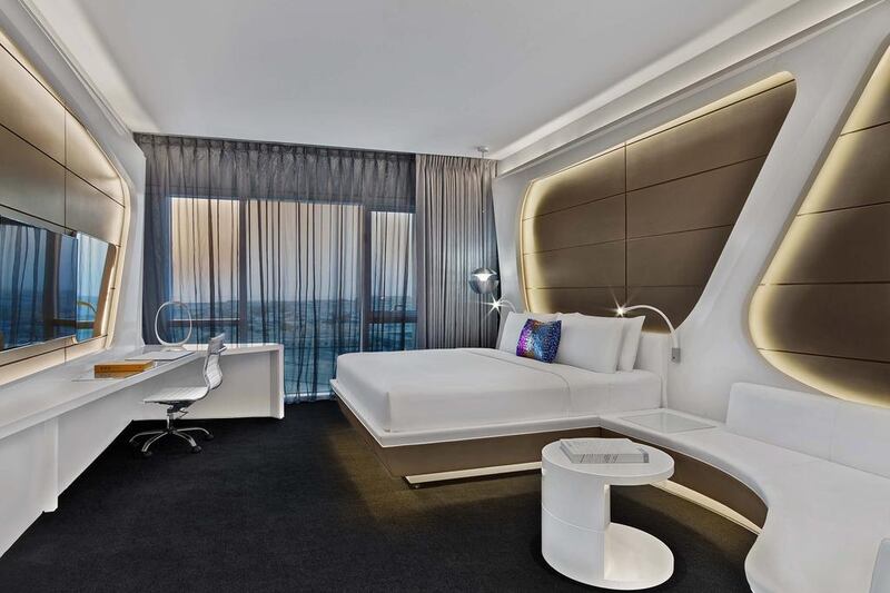 A marvelous king room at W Dubai. Courtesy Al Habtoor Group