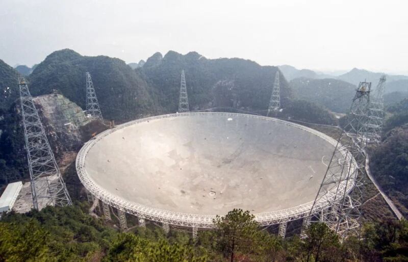 Earlier this week, China said its enormous Sky Eye telescope may have received signals from “alien civilisations”, but then later deleted the report. Photo: China news service Qu Honglun
