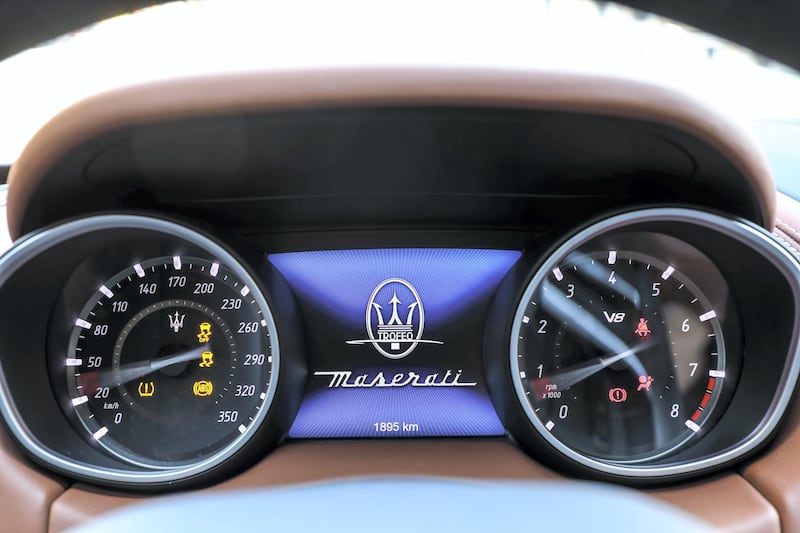 Keep an eye on your speedometers, as this engine is powerful. Courtesy Maserati