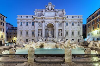 The Famous Trevi Fountain In Rome, Italy. Getty Images