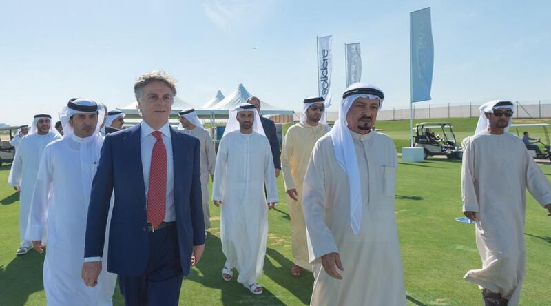 Sheikh Humaid bin Rashid, Ruler of Ajman inagurates Al Zorah Golf Club.