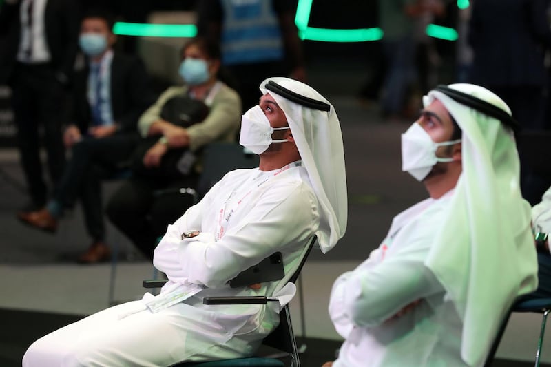 People visit GISEC at the World Trade Centre in Dubai on May 31st, 2021. Chris Whiteoak / The National. 
Reporter: Kelly Clark for News