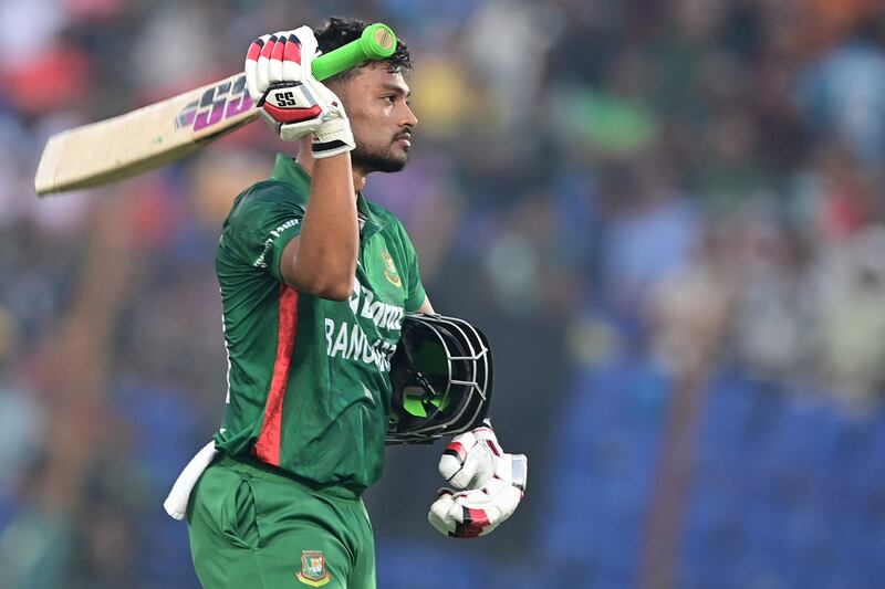 Bangladesh's Najmul Hossain Shanto scored a match-winning fifty. AFP