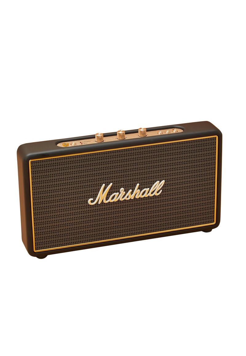 Portable speaker, Dh1,199, Marshall, at Namshi. Courtesy Namshi