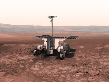 An artist's impression of the Rosalind Franklin rover being developed by the European Space Agency. Photo: European Space Agency