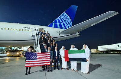 United Airlines launched its first non-stop service between New York-Newark and Dubai since 2016. Photo: Handout