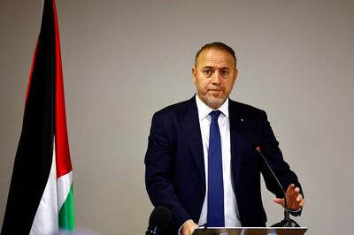 Husam Zomlot, Palestinian ambassador to the UK, pictured at a news conference in London last year, has accused the UK of double standards over the war in Gaza. Reuters