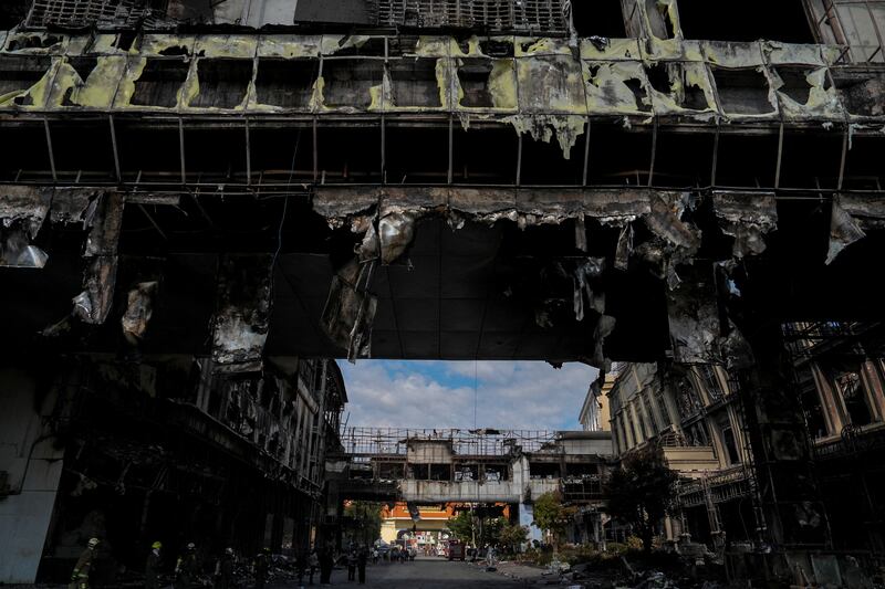 The remains of the Grand Diamond City hotel casino.  Reuters 