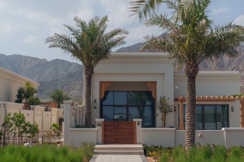 A mountain view villa at the newly opened resort in Fujairah. Photos: Naama Beach Villas & Spa unless stated