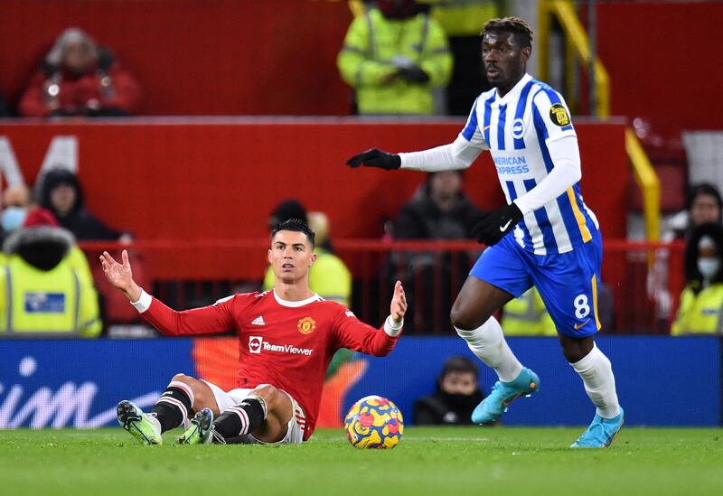 Yves Bissouma - 6: Left Ronaldo in aheap on the floor with one strong first-half challenge. Side-footed great chance just wide five minutes before break. Caught in possession in run-up to Ronaldo goal. Reuters