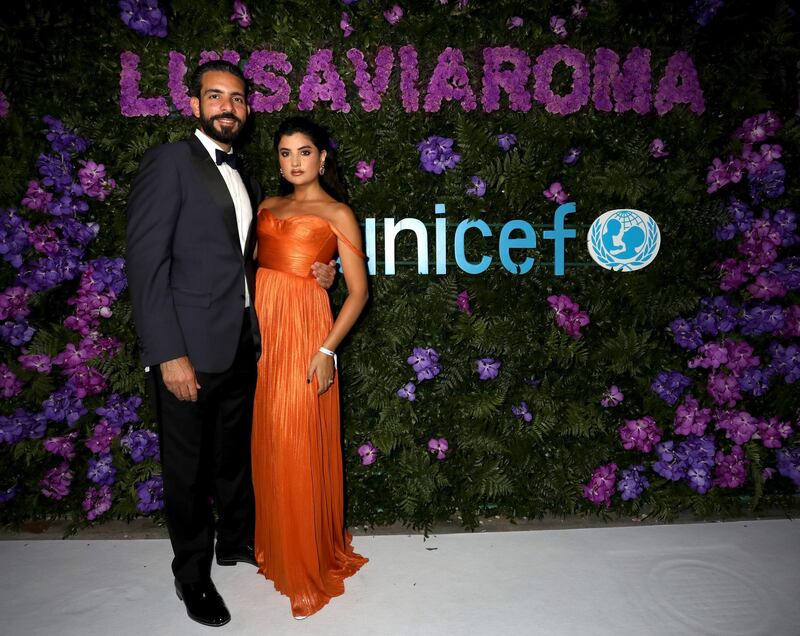 CAPRI, ITALY - AUGUST 29: Ola Farahat and Hashim Hashim attend the photocall at the LuisaViaRoma for Unicef event at La Certosa di San Giacomo on August 29, 2020 in Capri, Italy. (Photo by Elisabetta Villa/Getty Images for Luisa Via Roma)