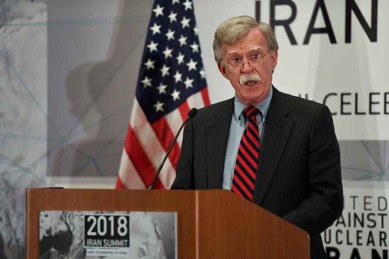 U.S. National Security Advisor John Bolton speaks during the United Against Nuclear Iran Summit on the sidelines of the United Nations General Assembly in New York City, U.S. September 25, 2018. REUTERS/Darren Ornitz
