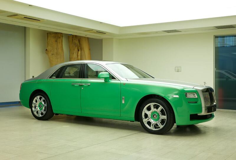 The Rolls-Royce Ghost Eco. Designed with Rolls-Royce’s discerning UAE clientele in mind, the unique car was conceptualised by Kadhim Al Helli, Rolls Royce Brand Manager at Abu Dhabi Motors. Courtesy Abu Dhabi Motors