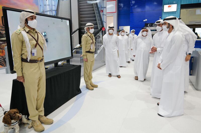 DUBAI, 25th October, 2020 (WAM) -- Sheikh Hamdan bin Mohammed bin Rashid Al Maktoum, Crown Prince of Dubai and Chairman of Dubai Executive Council, has inaugurated the Hamdan Smart Station for Simulation and Training. During his tour, His Highness attended a hostage crisis simulation training inside a metro cabin and visited the operations room, laboratory and the future lobby of the Hamdan Smart Station for Simulation and Training. Wam