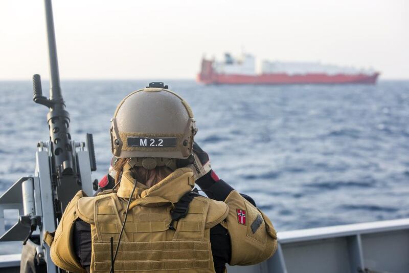 A Norwegian soldier on one of four Danish and Norwegian vessels deployed to bring Syria’s chemical agents to destruction. A weapons depot under seige in southern Syria has raised fears it could contain chemical weapons. AFP