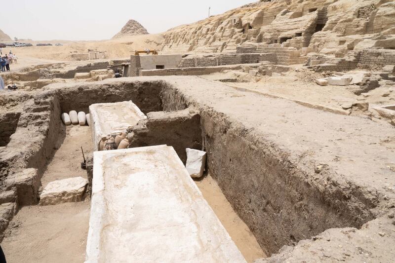 An embalming workshop for humans discovered at the Saqqara necropolis south-east of Cairo. All pictures: Mahmoud Nasr / The National