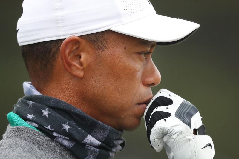 Tiger Woods during a practice round prior to the 2020 PGA Championship at TPC Harding Park. AFP