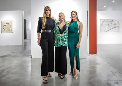 The curators of Eyes Wide Shut, from left to right, Oceane Sailly, Mara Firetti and Celine Azem. Photo: Firetti Contemporary 