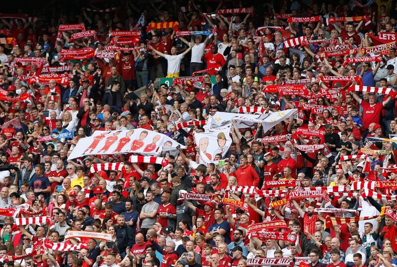 Liverpool fans before the match. Reuters