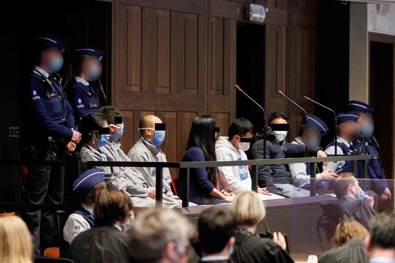 Eighteen people stood trial in Belgium for their roles in the deaths of 39 Vietnamese migrants in 2019. AFP