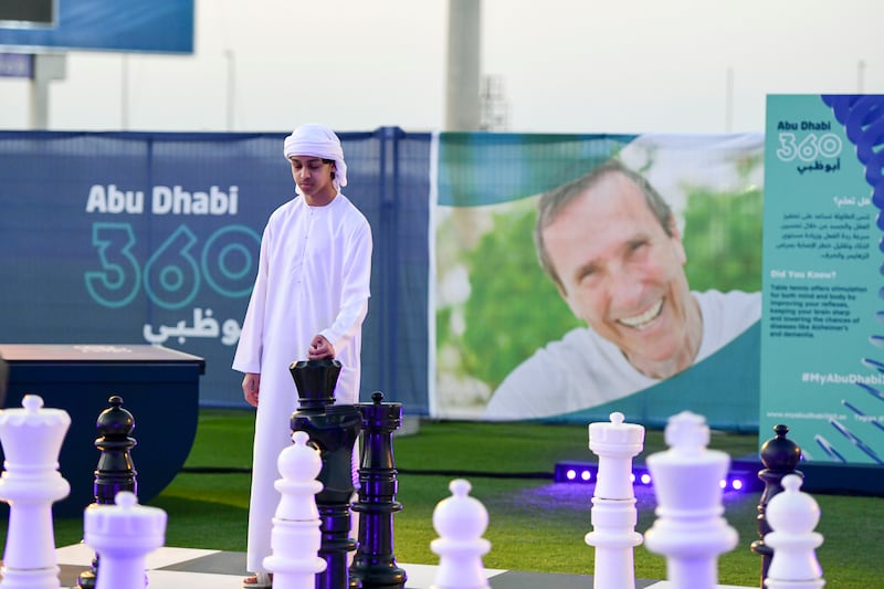 The games area at the Abu Dhabi Cricket and Sports Hub during the launch of Abu Dhabi 360
