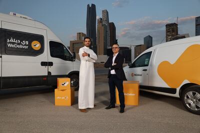The start-up's co-founders said the coronavirus pandemic has led to an increased demand for last-mile deliveries in the Middle East. Courtesy WeDeliver