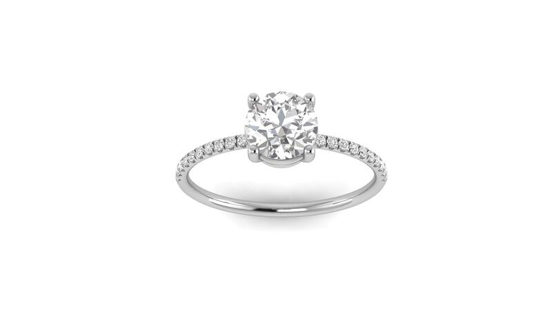 An engagement ring with a one-carat solitaire from the Bride collection from Innocent Stone; Dh40,000