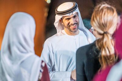 DUBAI, UNITED ARAB EMIRATES. 08 OCTOBER 2018. Unveiling ceremony of art installation ���Aya��� by Emirati Artist Mattar Bin Lahej. ���Using over four tonnes of stainless steel, Aya creates the perfect balance between the eye of the beholder and its own surroundings. Inspired by a verse in the Holy Qura���an, the magnificent sculpture stretches eight metres high and six metres wide on either side of the mosque at City Walk.��� (Photo: Antonie Robertson/The National) Journalist: None. Section: Arts & Culture.