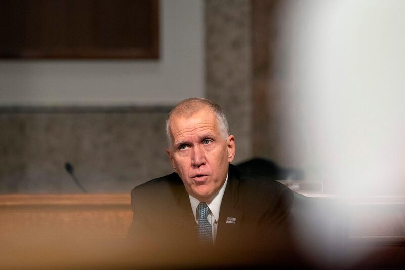 Sen. Thom Tillis (R-NC) says Friday that he had tested positive for the virus. AFP