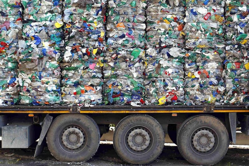 A truck loaded with waste is seen at the Malagrotta landfill in December 2013. Italian businessman Manlio Cerroni, who faces trial over allegations he monopolised trash disposal in and around the Italian capital using a web of companies and individuals. Alessandro Bianchi / Reuters