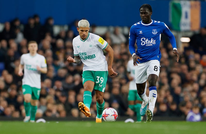 Bruno Guimaraes 8: Put under intense pressure by Everton the second he gained possession but still able to show off his quality passing skills. Driving run and pass to earn assist for Wilson’s second. Reuters
