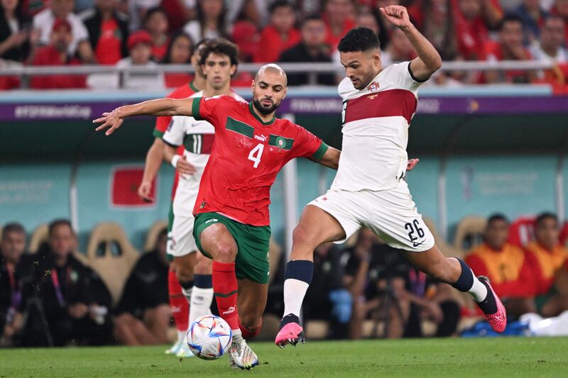 Sofyan Amrabat - 9, Did a brilliant job of winning the ball and moving it, as epitomised when he regained possession in the opposition’s half and passed to Hakim Ziyech, who won a corner. Stepped up at vital times as Portugal pursued an equaliser. AFP