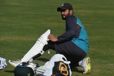 Pakistan captain Azhar Ali during a practice session at the National Cricket Stadium in Karachi on Wednesday. AFP