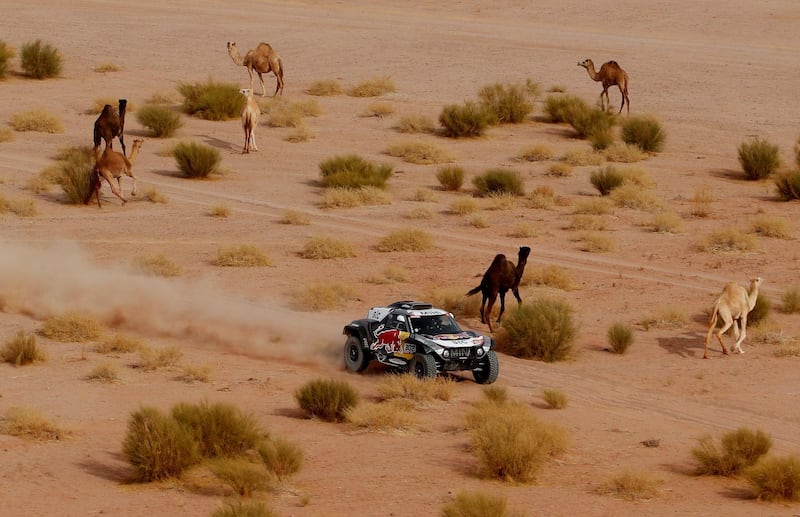 Stephane Peterhansel and co-driver Edouard Boulanger during stage 10 of the Dakar Rally on Wednesday, January 13. Reuters