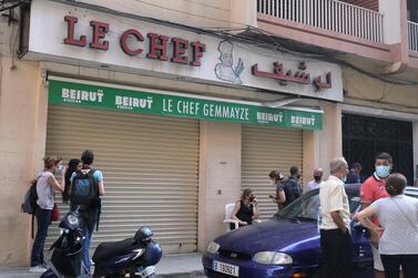 The decades-old Le Chef restaurant, located in the heart of Beirut's trendy Gemmayzeh district, is pictured on August 13, 2020 following a huge chemical explosion at Beirut's port that devastated large parts of the Lebanese capital. Hollywood star Russell Crowe said today that he donated funds to help rebuild the blast-hit Beirut restaurant on behalf of late food icon Anthony Bourdain, who loved its traditional dishes. It was blown to pieces by the August 4 explosion that killed 171 people, wounded at least 6,500 and ravaged swathes of Beirut. / AFP / JOSEPH EID