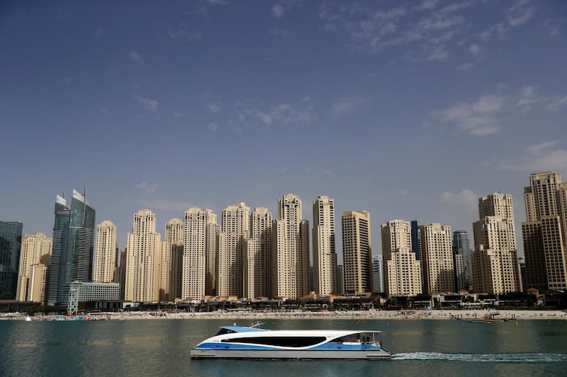 DUBAI, UNITED ARAB EMIRATES - MARCH 19: A general view of Jumeirah Beach Residence (JBR) on March 19, 2020 in Dubai, United Arab Emirates. (Photo by Francois Nel/Getty Images)