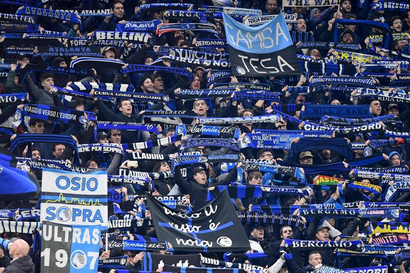 Atalanta fans. AFP